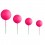 Ballon Rose mat électrique sur tige