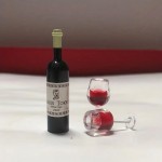 Mini Bouteille et verres de vin