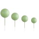 Ballon vert pâle mat sur tige