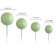 Ballon vert pâle mat sur tige