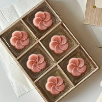 Ensemble Presse-moule à Gâteau de lune - Fleur de pêcher 