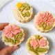 Ensemble Presse-moule à Gâteau de lune - Fleurs exotiques