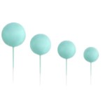 Ballon bleu aqua mat sur tige