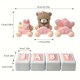 Ensemble Train Ourson et bloc Baby - Rose