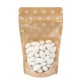 Sac refermable Kraft à pois blanc