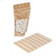 Sac refermable Kraft à pois blanc
