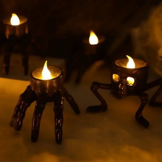 Lampe Crâne à Pattes et Main de squelette Lampe Crâne à Pattes et Main de squelette