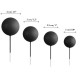 Ballon noir mat sur tige