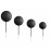 Ballon noir mat sur tige