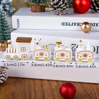 Petit train blanc et or 