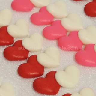 Duo de coeurs en glaçage royal