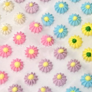 Petites fleurs en glaçage royal 3 / 8 ''