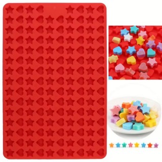 Moule &agrave; jujube / chocolat Mini coeur et &eacute;toile