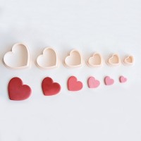 Ensemble 6 d&eacute;coupoirs Coeur bomb&eacute;