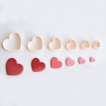 Ensemble 6 découpoirs Coeur bombé