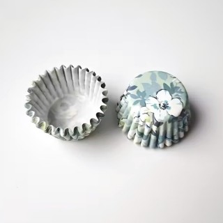 Caissette &agrave; chocolat / bonbon / brigadeiro Fleur bleu