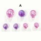 Ballons transparents Rose et Mauve