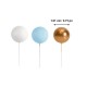 Trio Ballon sur tige Blanc Bleu Or - 0.75 po