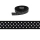 Ruban à gâteau Noir à pois blanc