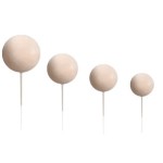 Ballon Ivoire rosé sur tige