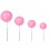 Ballon rose gomme baloune sur tige