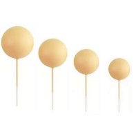 Ballon Jaune ma&iuml;s mat sur tige