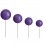 Ballon Violet Royal sur tige