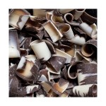 Gros copeaux roulés de chocolat marbré