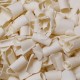 Gros copeaux roulés de chocolat blanc