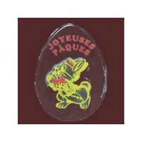 Moule imprimé Oeuf et lapin Joyeuses Pâques