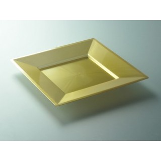 Assiette carrée Or 9.5" Assiette carrée Or 9.5"