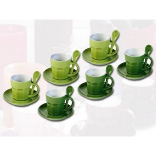Tasses à expresso Intermezzo - Verte pâle et verte foncée Tasses à expresso Intermezzo - Verte pâle et verte foncée