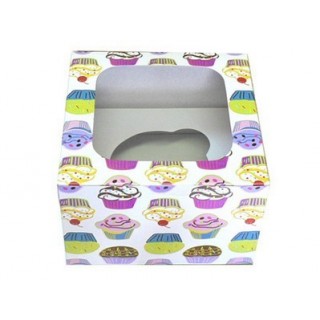 Boite Cupcakes colorés 4.5" Boite Cupcakes colorés 4.5"