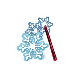 Attache et étiquette Flocons de neige Attache et étiquette Flocons de neige