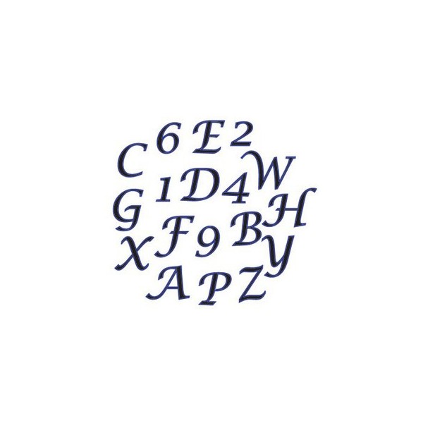Découpoir Alphabet & nombre - Lettre script majuscule