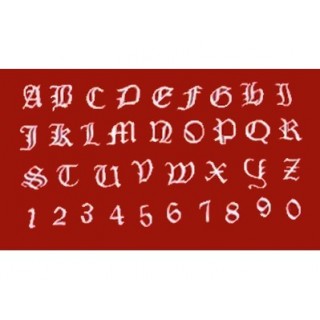 Découpoir Alphabet & Nombre Old English - Majuscule