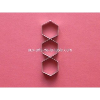 Embosseur/découpoir triple Hexagone pointé - Petit Embosseur/découpoir triple Hexagone pointé - Petit