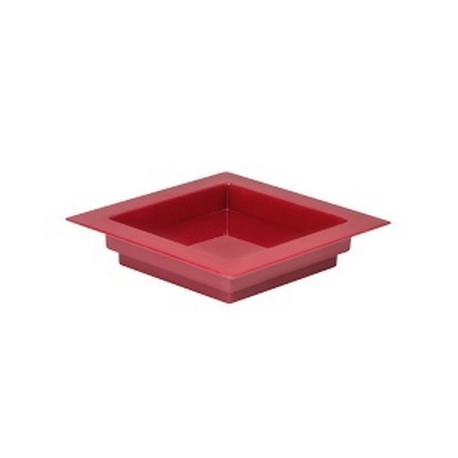 Assiette plate carrée rouge plastique design vintage art déco table enfant  N7761