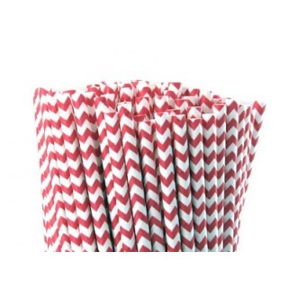 Baton à cake pops / Paille - Chevron rouge Baton à cake pops / Paille - Chevron rouge