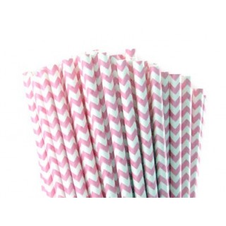 Baton à cake pops / Paille - Chevron rose Baton à cake pops / Paille - Chevron rose