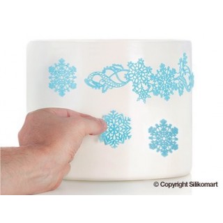 Tapis pour glaçage souple - Les flocons de neige Tapis pour glaçage souple - Les flocons de neige