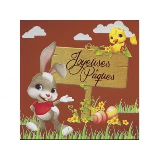 Feuille imprimée pour tablette carrée - Joyeuses Pâques Feuille imprimée pour tablette carrée - Joyeuses Pâques