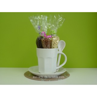 Ensemble cadeau Tasse à café et Crispearls - Blanc Ensemble cadeau Tasse à café et Crispearls - Blanc