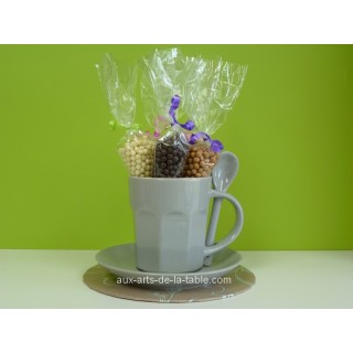 Ensemble cadeau Tasse à café et Crispearls - Gris Ensemble cadeau Tasse à café et Crispearls - Gris