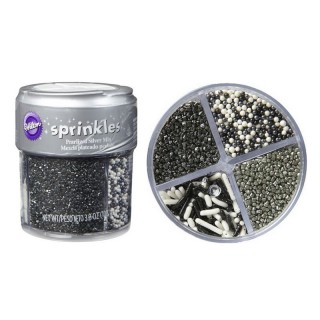 Sucre et perles à parsemer Assortiment argent Sucre et perles à parsemer Assortiment argent