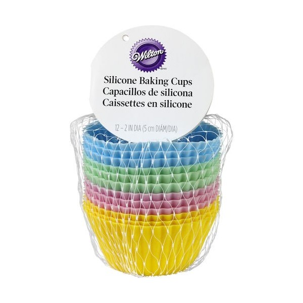Paquet de 24 Moules de Cuisson Réutilisables en Silicone Anti-adhésif Coloré Guowall Moules à Cupcakes et Muffins