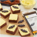 Brownies avec jujubes de chauve-souris pour Halloween