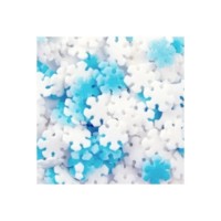 Sucre décoratif en forme de flocon. Parfait pour décorer cupcakes, biscuits et gâteaux thématique hiver, Noël ou de la Reine des Neiges.