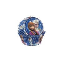 Moule en papier de la Reine des Neiges pour cuire des cupcakes.